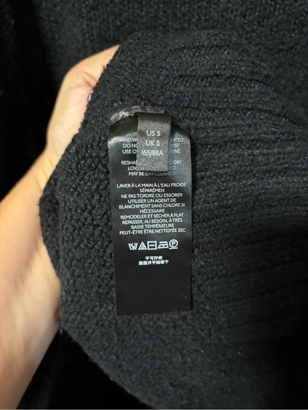 Free People Oversized V-Neck Sweater - Black Small